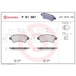 Levyjarrun jarrupalasarja BREMBO P 61 067