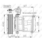 Compresor, aire acondicionado NRF 32661