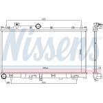 Radiador, refrigeración del motor NISSENS 606532