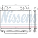 Radiador, refrigeración de motor NISSENS 61672A