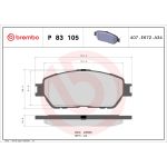 Bremsbelagsatz, Scheibenbremse BREMBO P 83 105