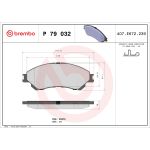 Bromsbeläggssats BREMBO P 79 032, fram