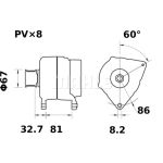 Dynamo / Alternator MAHLE MG 404