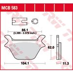 Set di pastiglie freno TRW MCB583