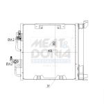 Condensador, sistema de ar condicionado MEAT & DORIA 991015