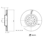 Bromsskiva FEBI BILSTEIN 186335, 1 Stycke