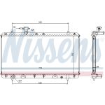 Radiador, refrigeración del motor NISSENS 64167A