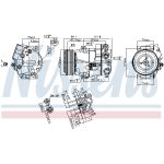 Airconditioning compressor NISSENS 890259