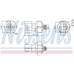 Pressostat, climatisation NISSENS 301090