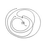 Tuyau flexible, dispositif de basculement de la cabine DT SPARE PARTS 1.28194