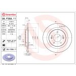 Remschijf BREMBO 08.F358.11, 1 stuk