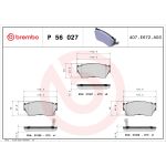 Bromsbeläggssats, skivbroms BREMBO P 56 027
