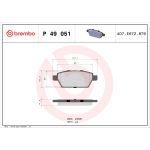 Bromsbeläggssats, skivbroms BREMBO P 49 051
