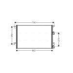 Condensator, airconditioning AVA COOLING SBA5060 AVA