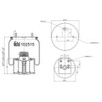 Soufflet de suspension, suspension pneumatique FEBI 102515