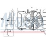 Ventilador, refrigeración del motor NISSENS 85941
