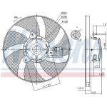 Ventilador, refrigeración del motor NISSENS 85800