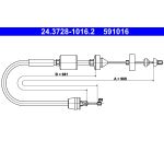 Cable, accionamiento de embrague ATE 24.3728-1016.2