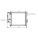 Radiador de motor AVA COOLING BW2124
