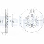 Bromsskivor DELPHI BG3559 fram, ventilerad, 2 Stycke