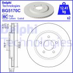 Disco de freno DELPHI BG5170C