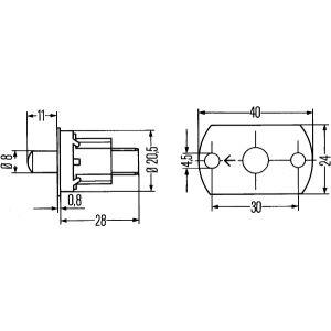 Schakelaar, deurcontact HELLA 6ZF 003 549-001