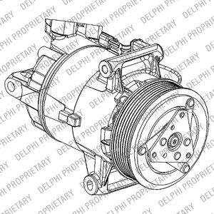 Compresor, aire acondicionado DELPHI TSP0155926