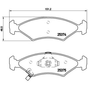 Levyjarrun jarrupalasarja BREMBO P 30 062
