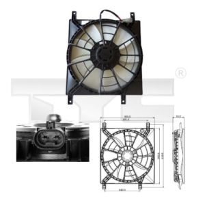 Ventilateur, refroidissement du moteur TYC 809-0015