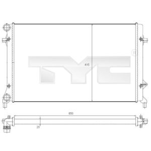 Motorradiateur  TYC 702-0025