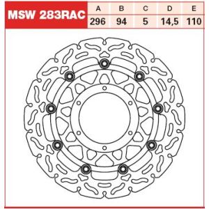 Bremsscheibe TRW MSW283RAC, 1 Stück