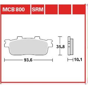 Conjunto de pastilhas de travão TRW MCB800