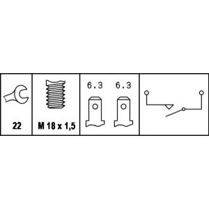 Kytkin, peruutusvalo HELLA 6ZF 003 272-011