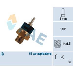 Interruttore temperatura, spia del liquido di raffreddamento FAE 35780