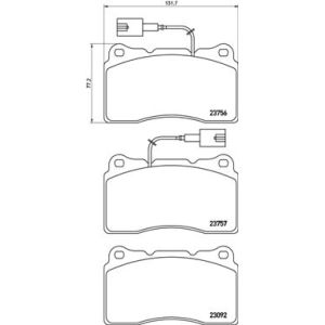 Conjunto de pastilhas de travão BREMBO Xtra P 23 154X, Frente