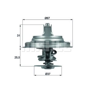 Thermostat, Kühlmittel MAHLE TX 25 80D