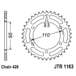 Roda dentada, corrente JT R1163,45