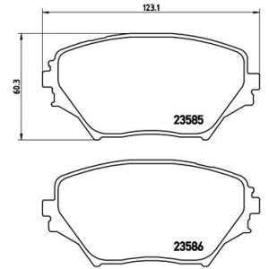 Juego de pastillas de freno, freno de disco BREMBO P 83 055, Delantero