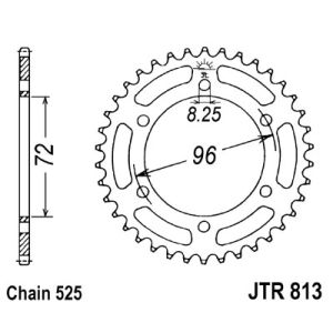 Kettenrad hinten JT JTR813,40