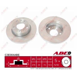Disque de frein ABE C3E004ABE, 1 pièce