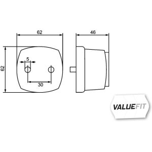 Hella VALUEFIT Luce Posteriore Alogena 12V - Fanale Con Spina Piatta, Colore Giallo - 1-2 Pezzi (2TM 357 012-011)
