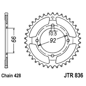 Piñón trasero JT R836,36