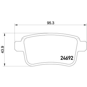 Juego de pastillas de freno BREMBO P 50 107, atrás