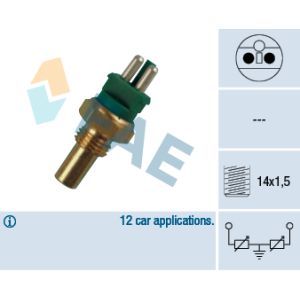 Sensor, temperatura de refrigerante FAE 32510