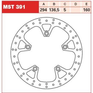 Disco de freno TRW MST391, 1 Pieza