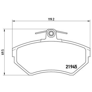 Set di pastiglie freno BREMBO P 85 032, fronte