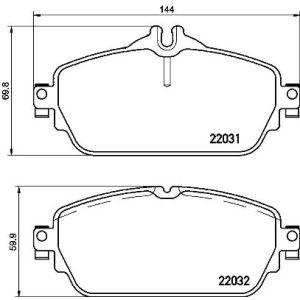 Remblokset BREMBO P 50 118, voor