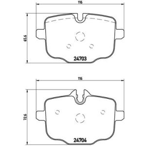 Bremsbelagsatz BREMBO P 06 061, Hinten