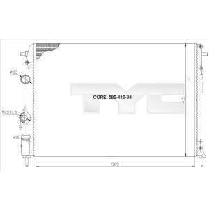Arrefecedor do motor TYC 728-0011