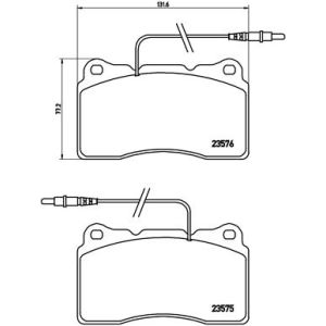 Bremsbelagsatz, Scheibenbremse BREMBO P 23 082